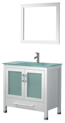 30" Modern Bathroom Vanity Frost Glass Top