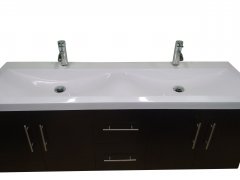63" Double Sink Bath Vanity Wall Mount