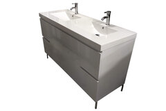 60" Double Sink Modern Bath Vanity