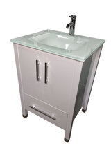 42" Modern Bathroom Vanity Integrated Frost Glass Sink [ clone ]