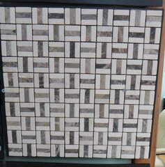 Stone Mosaic Tile 12" x 12" - Bone & Brown Color