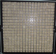 Glass Mosaic Tile 12" x 12" - Light brown w/ black lines in background