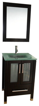 24" Bathroom Vanity Frosted Glass Top