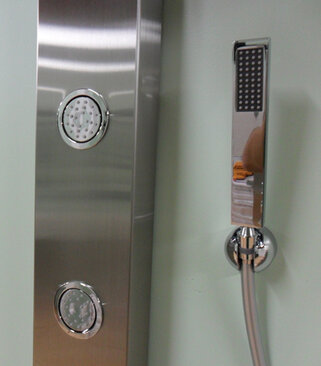 Stainless Steel Shower Panel w/ 3 Jets