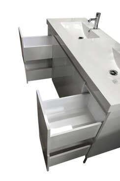 60" Double Sink Modern Bath Vanity