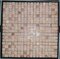Stone & Glass Mosaic Tile 12" x 12" - Brown Stone w/ Frosted & Clear Brown Glass