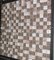 Glass & Stone Mosaic Tile 12" x 12" - Brown Stone w/ 3 color browns glass